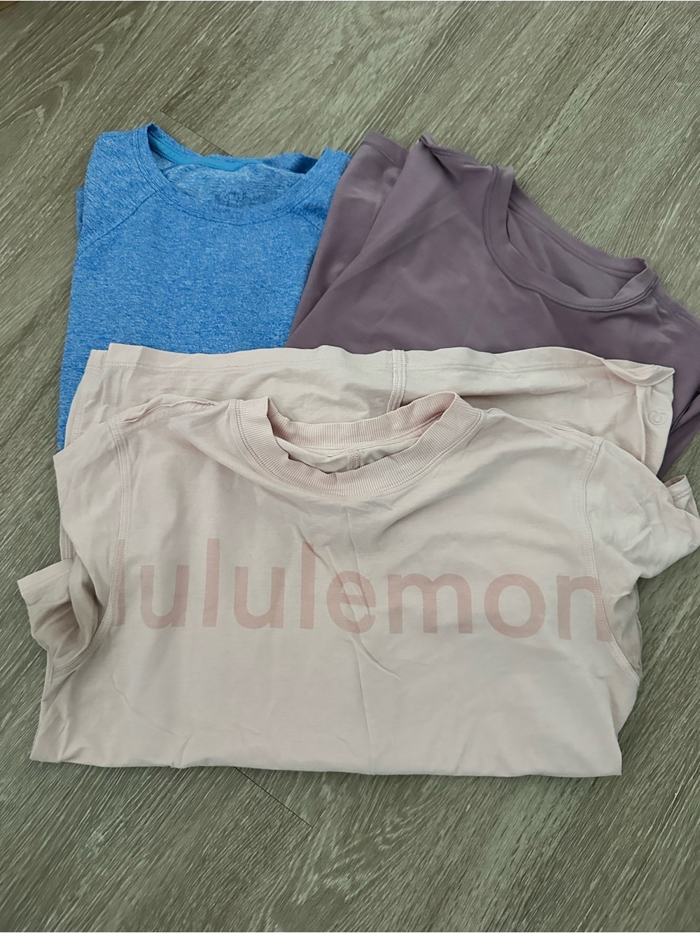 lululemon Women's Short Sleeve Tees - Light Pink, Blue, Purple Pack